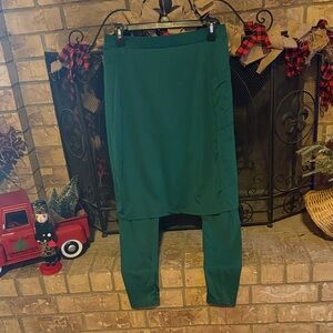 Green Skirt and Leggings Set